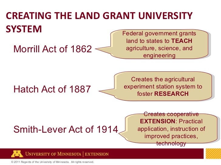 The land grant university system and UMN Extension forestry