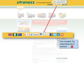 Too crowded. Try
separating into 3
sections
 