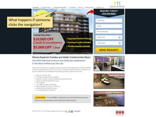 What happens if someone
clicks the navigation?
 