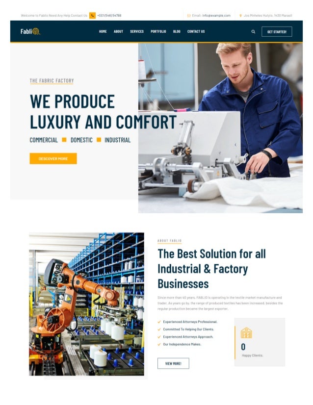 Modern Industrial or Factory Business WordPress Website Design By Elementor Pro - ⭐ON SALE⭐