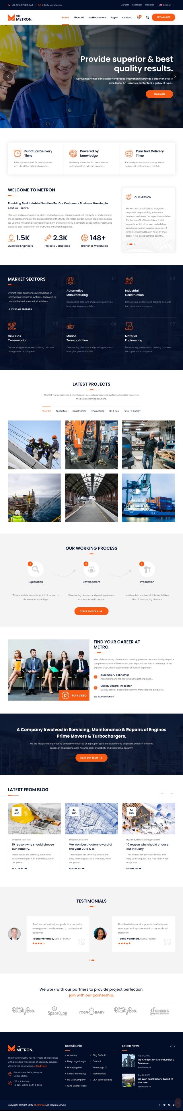 Professional Construction or Business Website Landing Page Design - ⭐ON SALE⭐