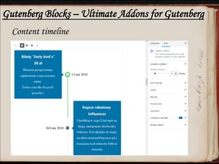 Gutenberg Blocks – Ultimate Addons for Gutenberg
Content timeline
 