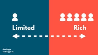 @aajhiggs
andyhiggs.uk
Limited Rich
 