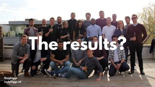 @aajhiggs
andyhiggs.uk
The results?
 