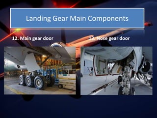 Landing Gear Main Components
12. Main gear door 13. Nose gear door
 