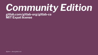 Community Editiongitlab.com/gitlab-org/gitlab-ce
MIT Expat license
@jobvo - about.gitlab.com
 