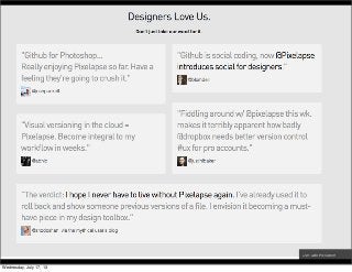 Wednesday, July 17, 13
 