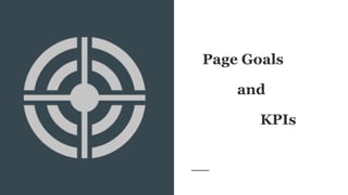 Page Goals
and
KPIs
 