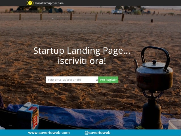 startup landing page