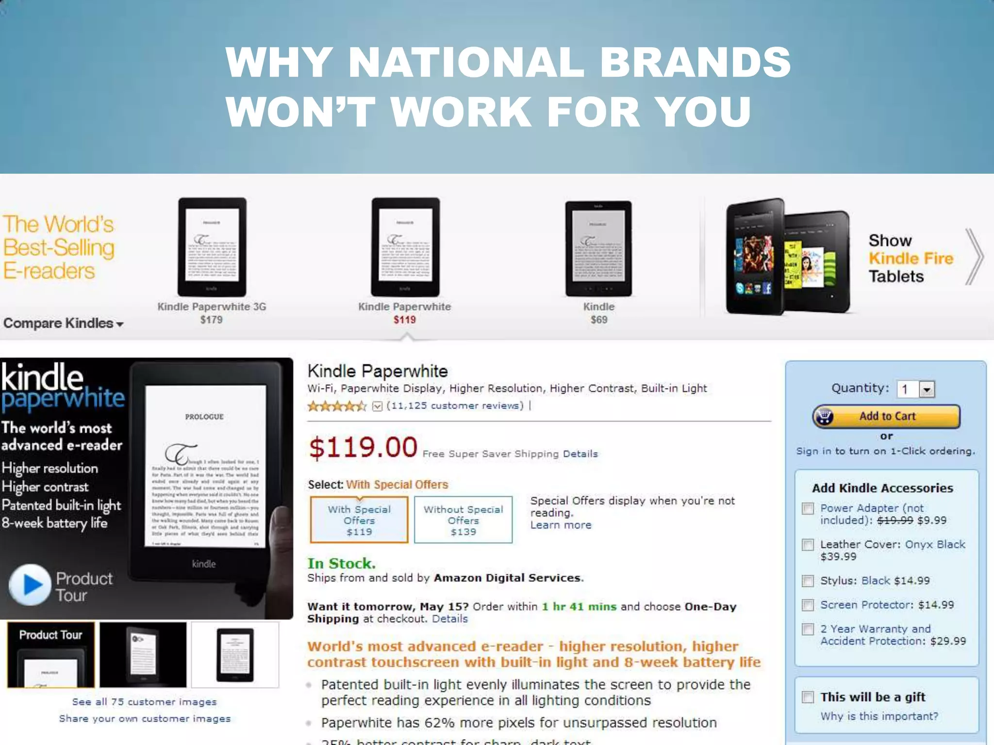 WHY NATIONAL BRANDS
WON’T WORK FOR YOU
 