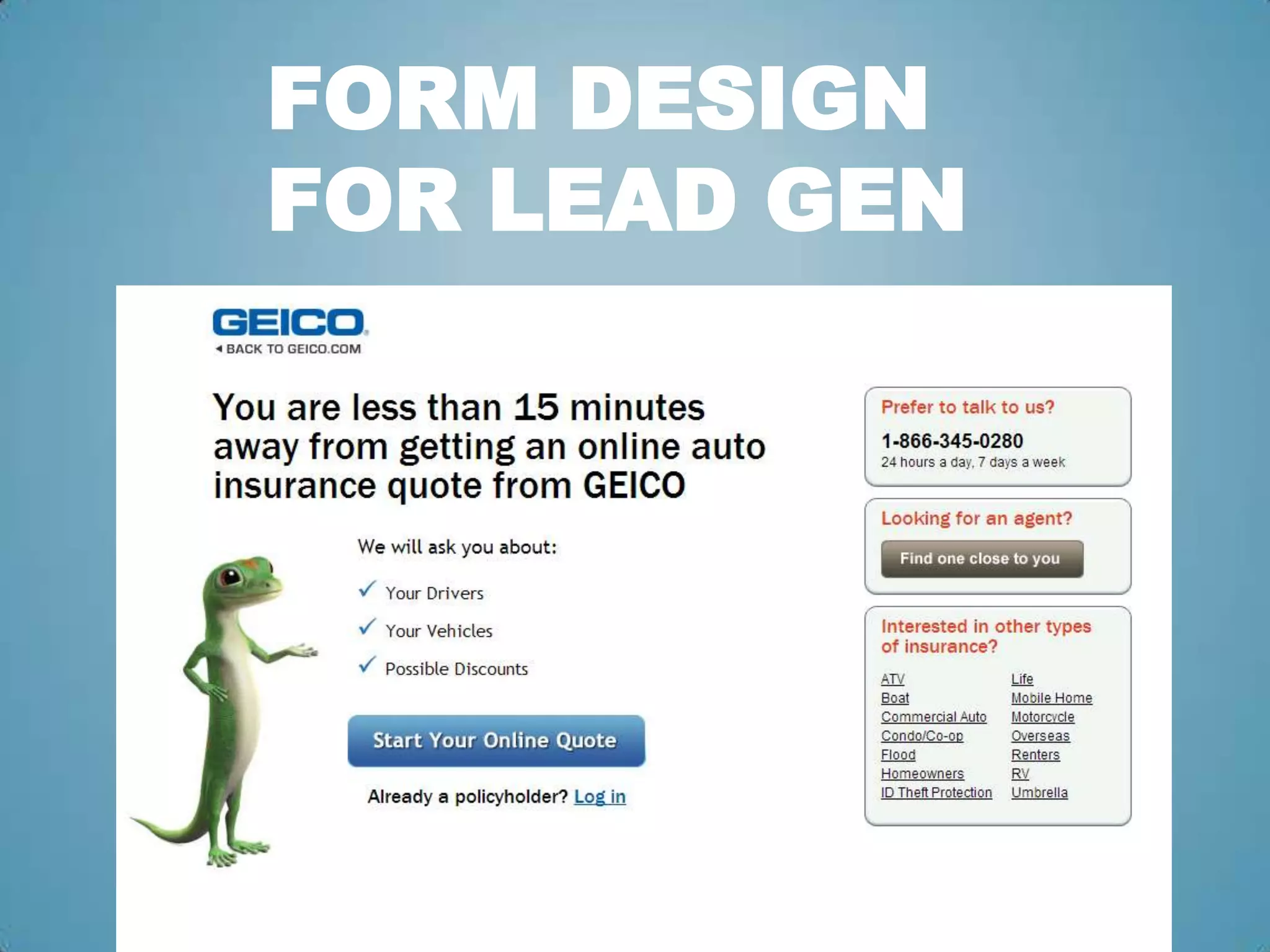 FORM DESIGN
FOR LEAD GEN
 