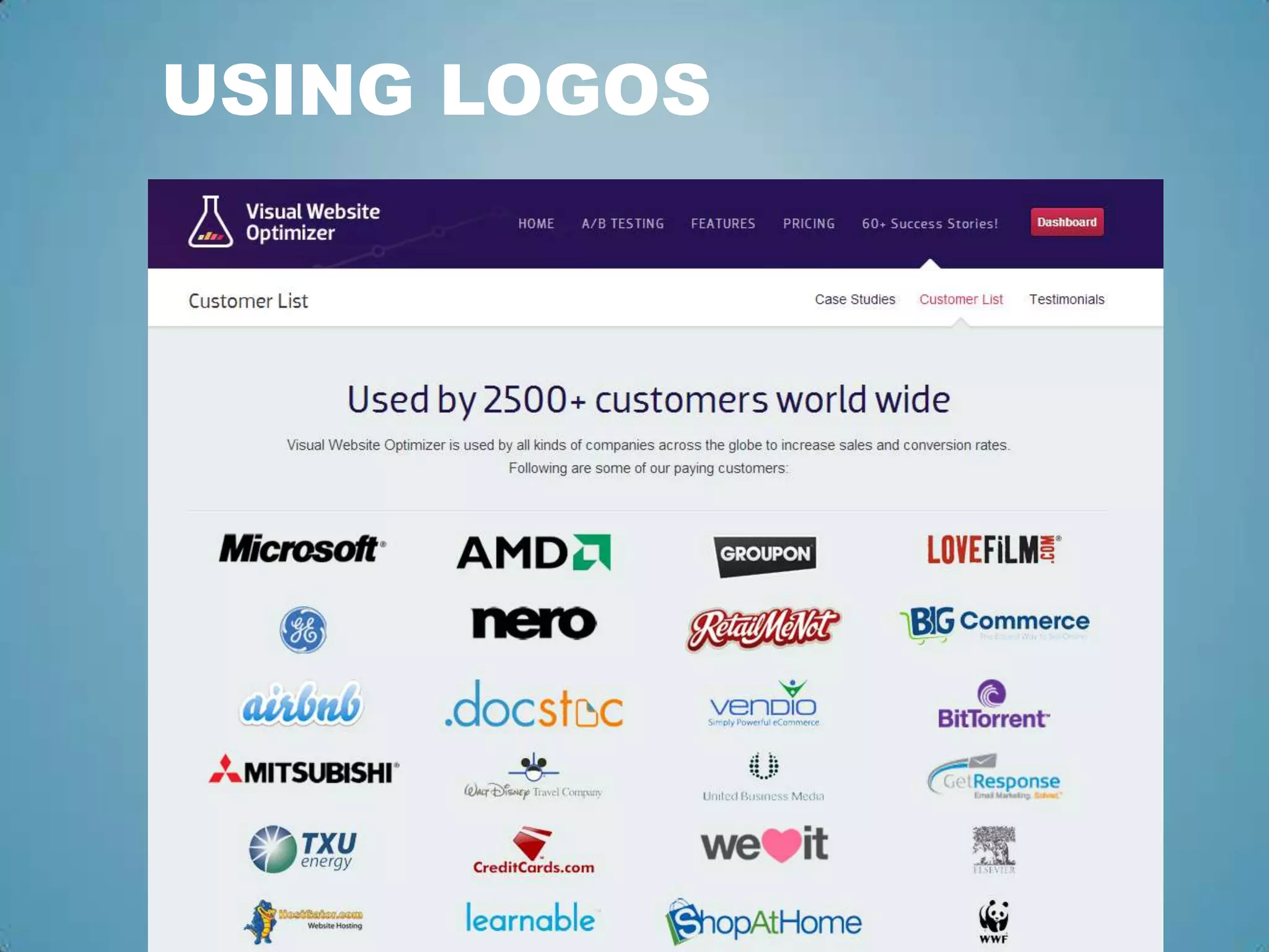 USING LOGOS
 