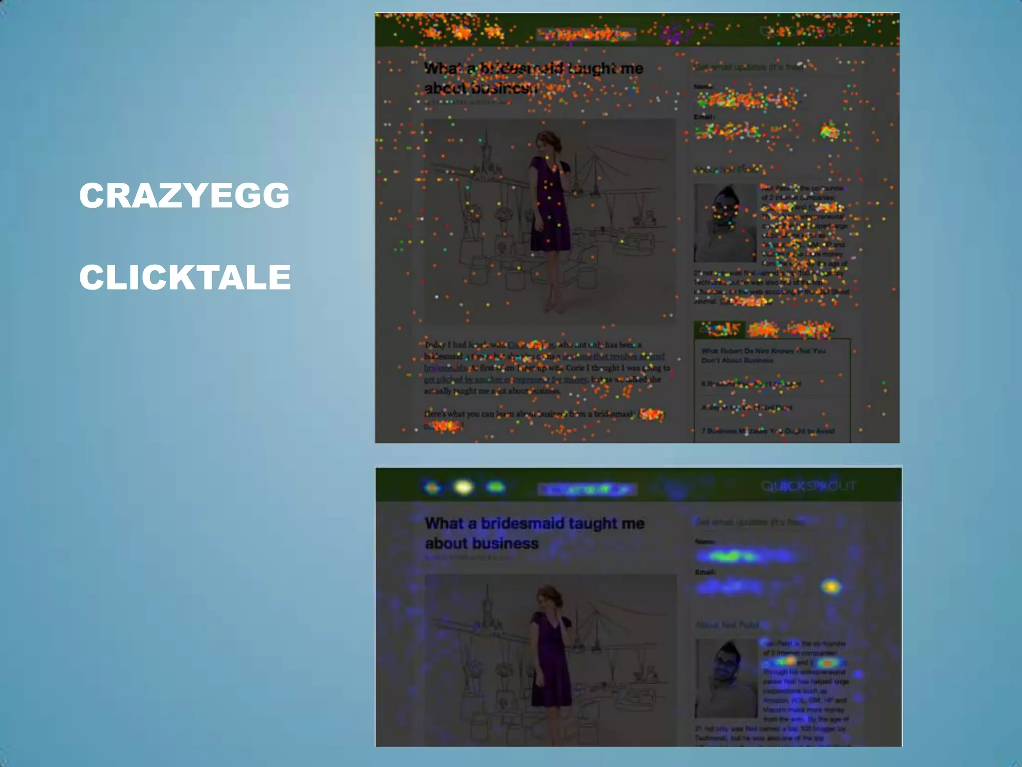 CRAZYEGG
CLICKTALE
 