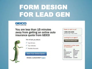 FORM DESIGN
FOR LEAD GEN
 