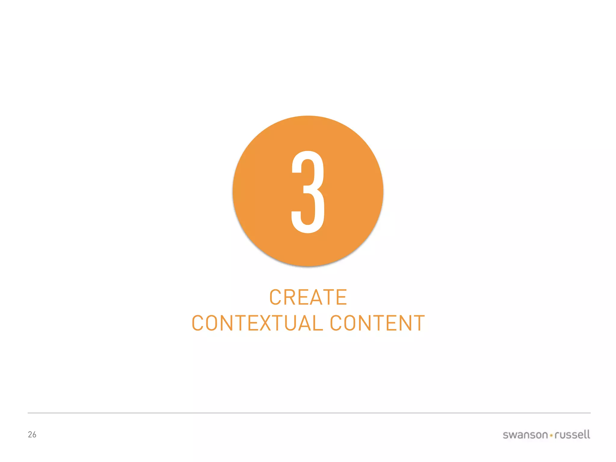 26 
3 
CREATE 
CONTEXTUAL CONTENT 
 