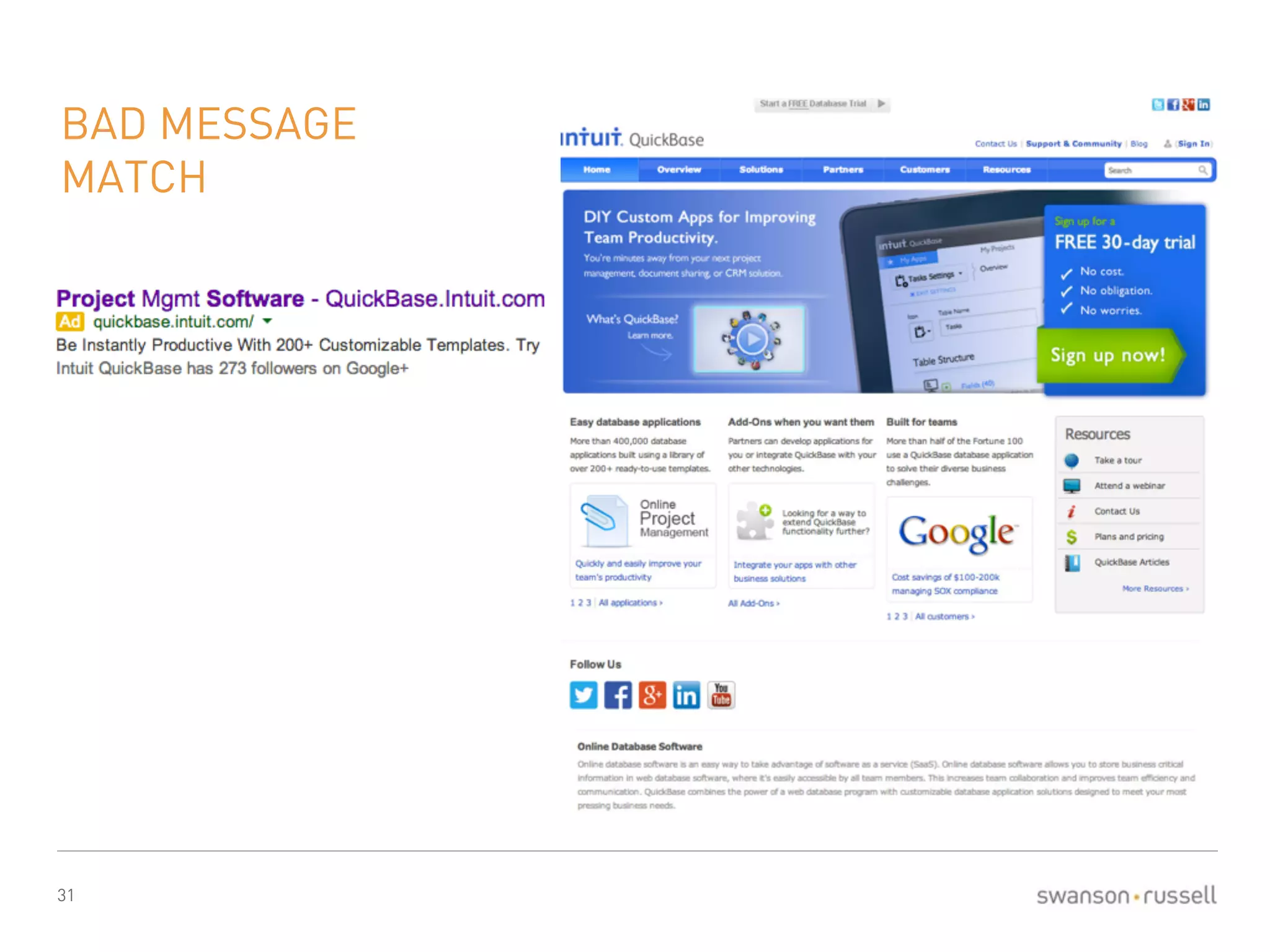 BAD MESSAGE 
MATCH 
31 
 