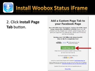 2. Click Install Page
Tab button.
 