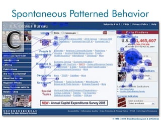 Spontaneous Patterned Behavior




                      © 1998 - 2011 BryanEisenberg.com & @TheGrok
 