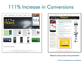 111% Increase in Conversions




                 Made the call to action more prominent!

                          © 199...