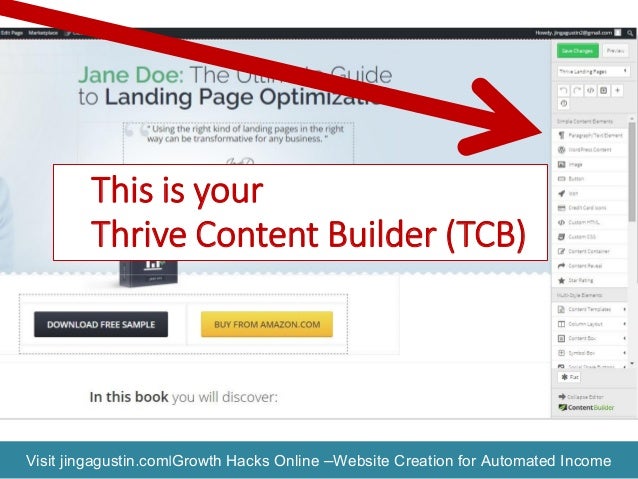 book landing page