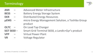 Terminology 
AMI – Advanced Meter Infrastructure 
BESS – Battery Energy Storage System 
DER – Distributed Energy Resources...