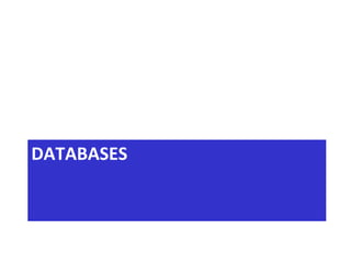 DATABASES
 