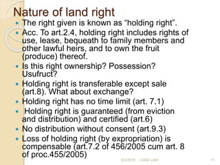 Land law [all slides for studentsj] | PPTX