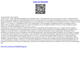Land Law Reform | PDF