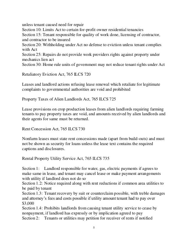 Landlord and tenant obligations