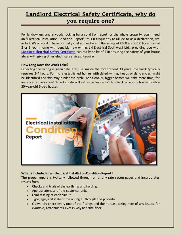 Landlord Electrical Safety Certificate, why do you require one?