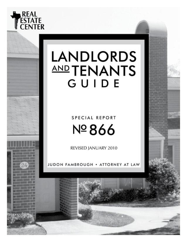 Texas Landlords and Tenants Guide 2010 PDF