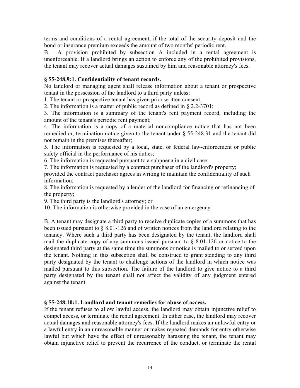 Virginia Landlord Tenant Handbook