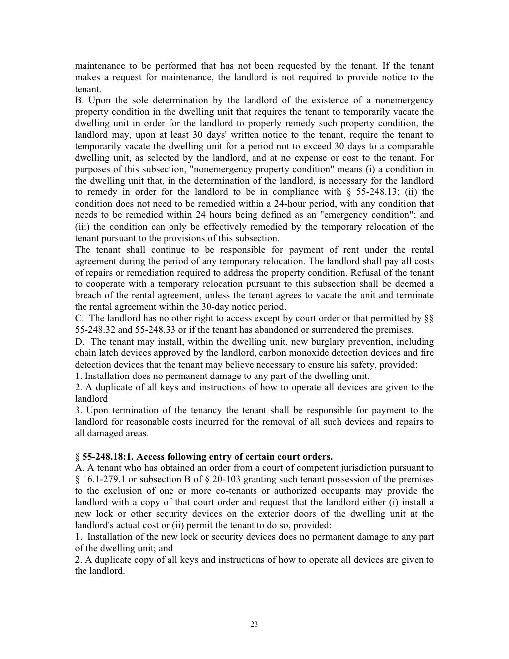 Virginia Landlord Tenant Handbook