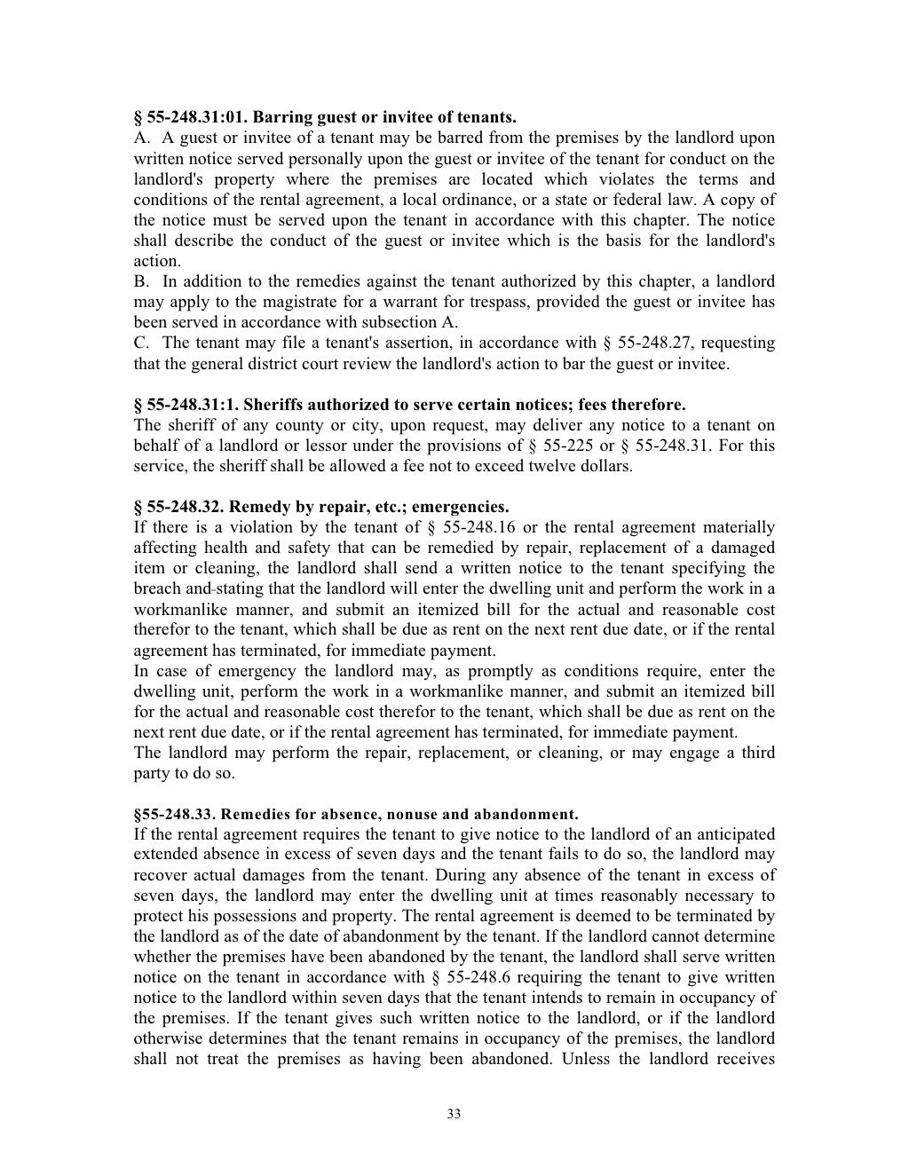 Virginia Landlord Tenant Handbook