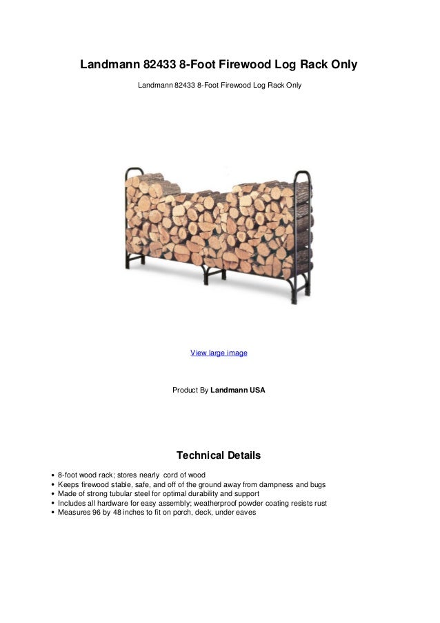 Today Landmann 82433 8 Foot Firewood Log Rack Only