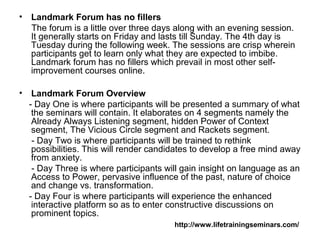 Landmark forum | PPT
