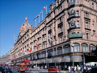 Shopping at Harrods, London, England
