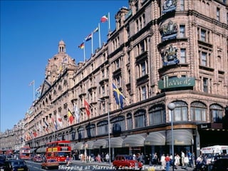 Shopping at Harrods, London, England