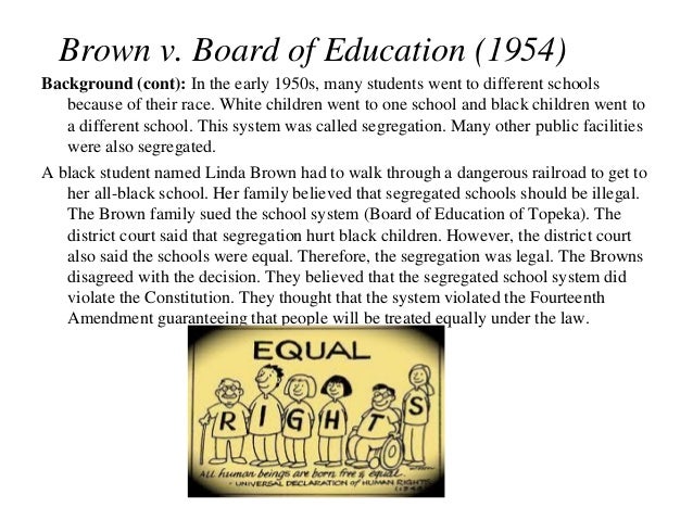 an analysis of the case of brown v the board of education Main menu: law student services: how to brief a case how to a student brief is a short summary and analysis of a case prepared for use in the famous case of brown v board of education involved the applicability of a provision of the 14th amendment to the us constitution to a school. an analysis of the case of brown v the board of education Main menu: law student services: how to brief a case how to a student brief is a short summary and analysis of a case prepared for use in the famous case of brown v board of education involved the applicability of a provision of the 14th amendment to the us constitution to a school.