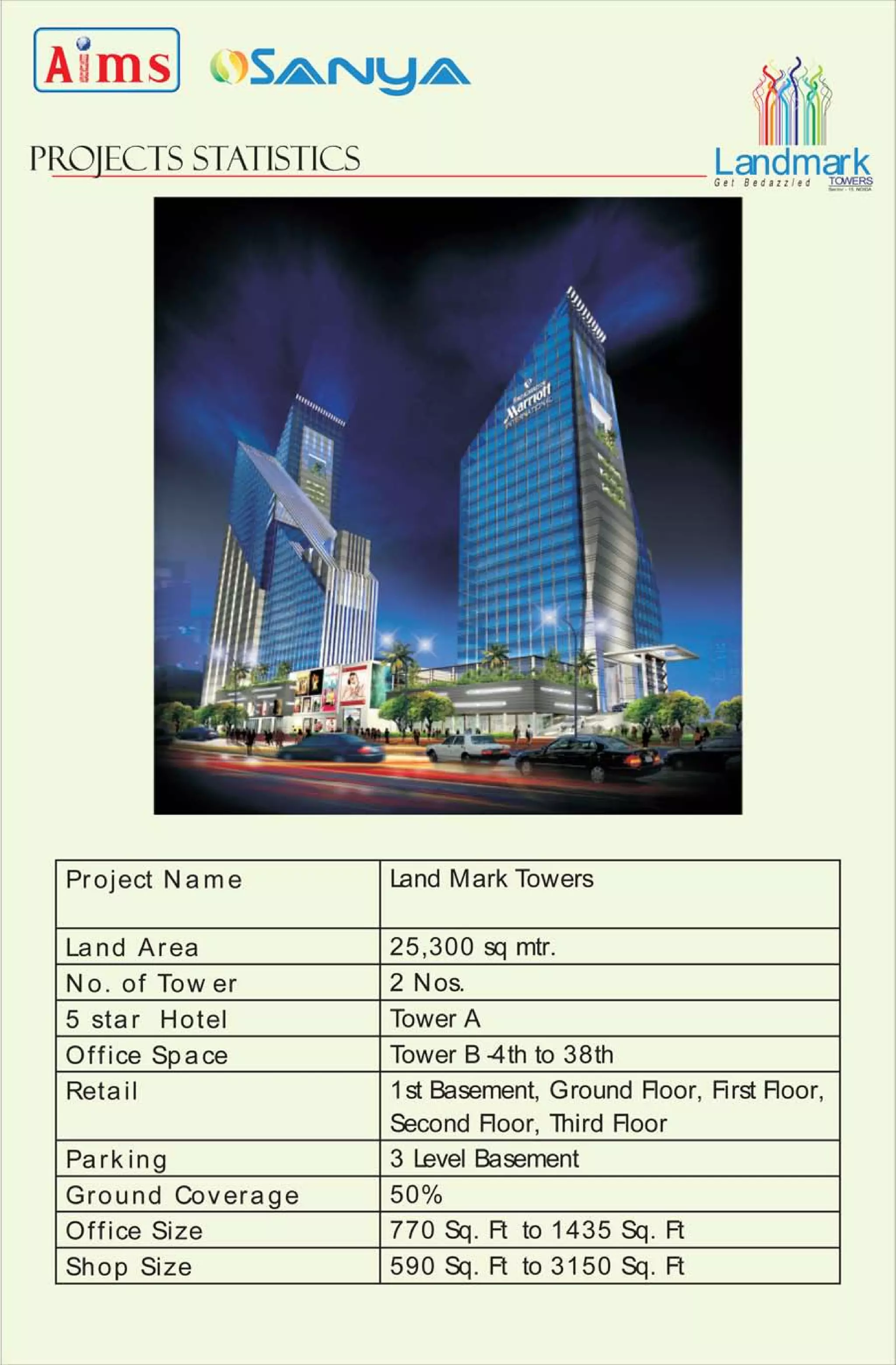 LANDMARK TOWER@9650203482 ASSURED RETURN