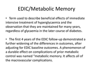 Landmark trials in diabetes | PPTX