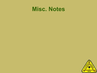 Misc. Notes 