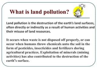 paragraph on soil pollution