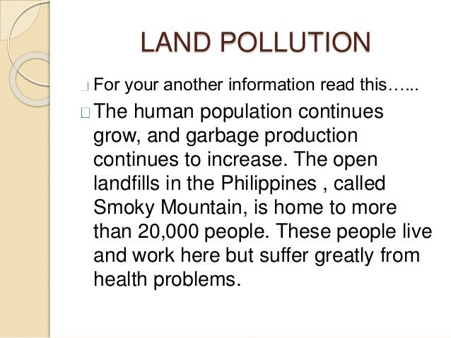 Essay For Students Of High School Land Pollution Science Essay Topics also Essay My Family English Land Pollution Environmental Science Grade Topic English Essay