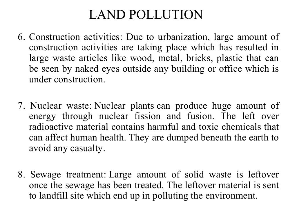 Land pollution