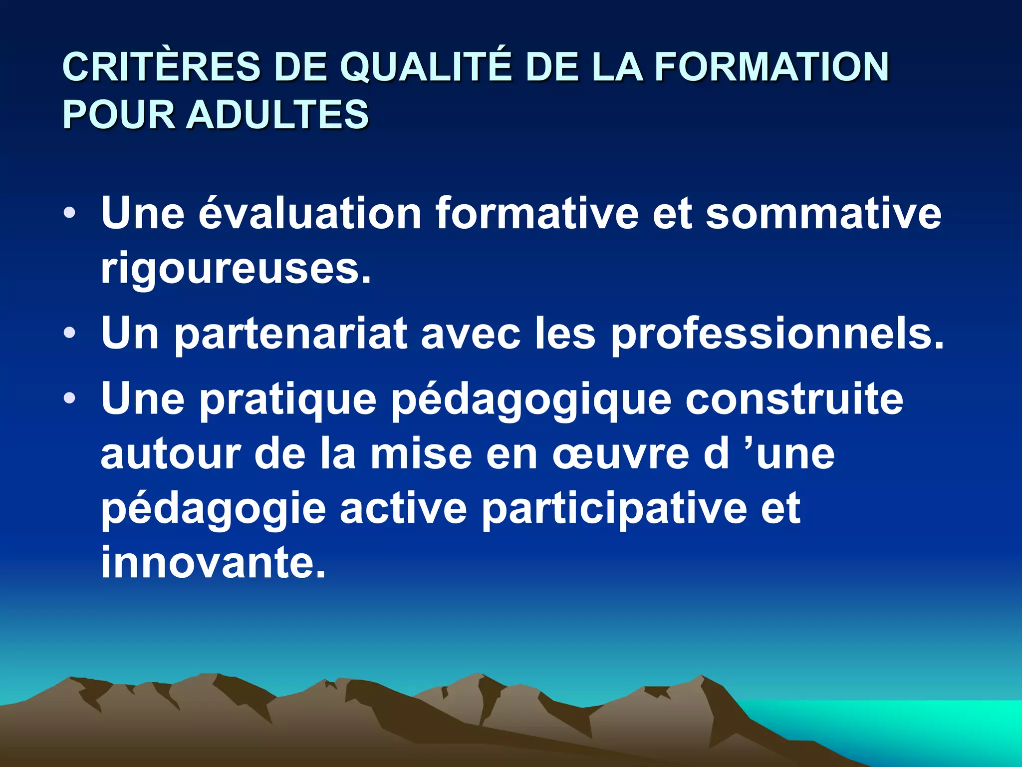 Les 9 Postures De L Enseignant Ppt L'ANDRAGOGIE Présentation 1.ppt
