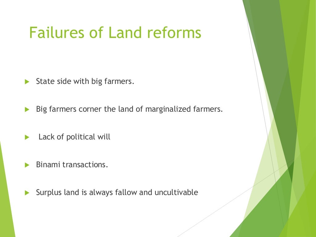 Land reforms