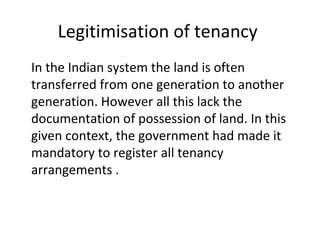 Land reforms in india | PPT
