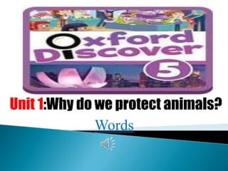 Unit 1:Why do we protect animals?
Words
 