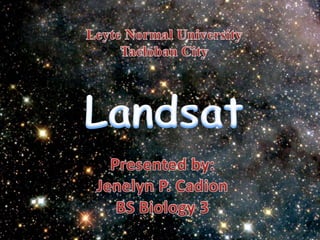 Leyte Normal UniversityTacloban City Landsat Presented by: Jenelyn P. Cadion BS Biology 3 